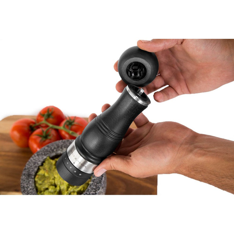  [AUSTRALIA] - COLE & MASON Ardingly Wood Pepper Grinder - Wooden Mill Includes Gourmet Precision Mechanism and Premium Peppercorns, Dark Brown Pepper Mill