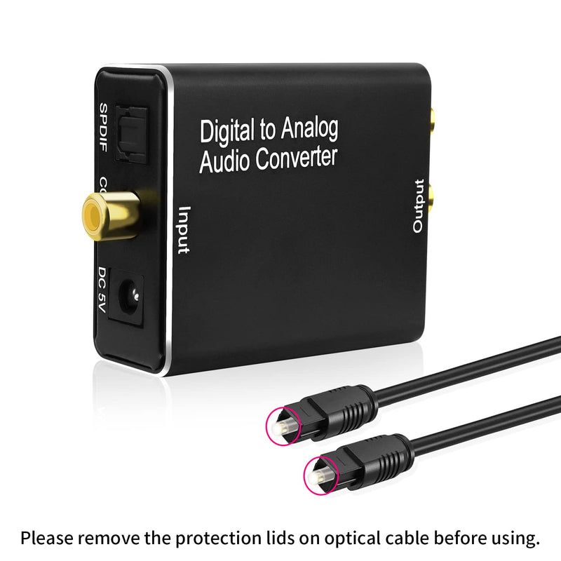  [AUSTRALIA] - Giveet Digital to Analog Audio Converter, DAC Digital SPDIF Optical (Toslink) to Analog L/R RCA & 3.5mm AUX Stereo Audio Adapter with Optical Cable for TV Box DVD PS3/PS4 Xbox Amp Home Cinema Small 1