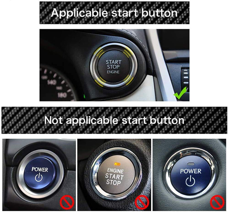 Carbon Fiber Car Engine Start Stop Button Sticker for Lexus S250 IS200 IS300 ES350 ES330 GS350 GS300 NX300 NX200T RX350 RX300, Red - LeoForward Australia