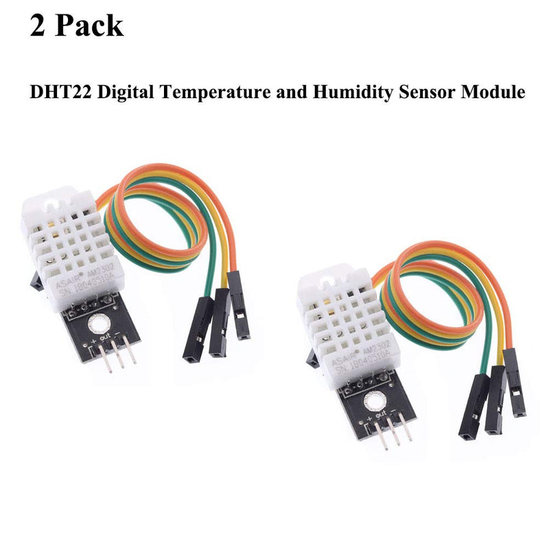  [AUSTRALIA] - AITRIP 2pcs DHT22/AM2302 Digital Temperature and Humidity Sensor Module Temperature Humidity Monitor Sensor Replace SHT11 SHT15 for Arduino Electronic Practice DIY