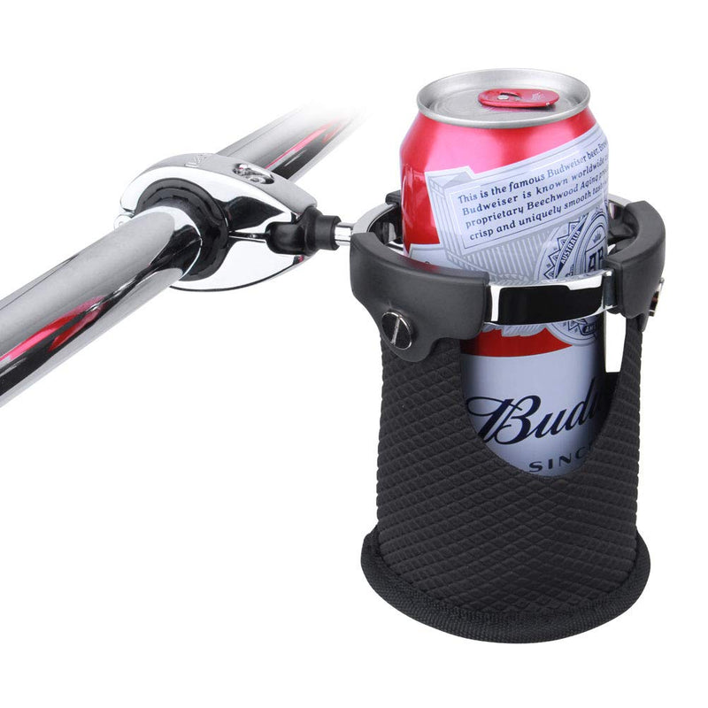  [AUSTRALIA] - LEXIN LX-C3 Motorcycle Cup Holder with 360°swivel ball-mount, Large Handlebar Drink Holder with Basket, Metal Bike Mount for Motorcycle Passenger Fits Handlebar 0.87 inch to 1.25 inch