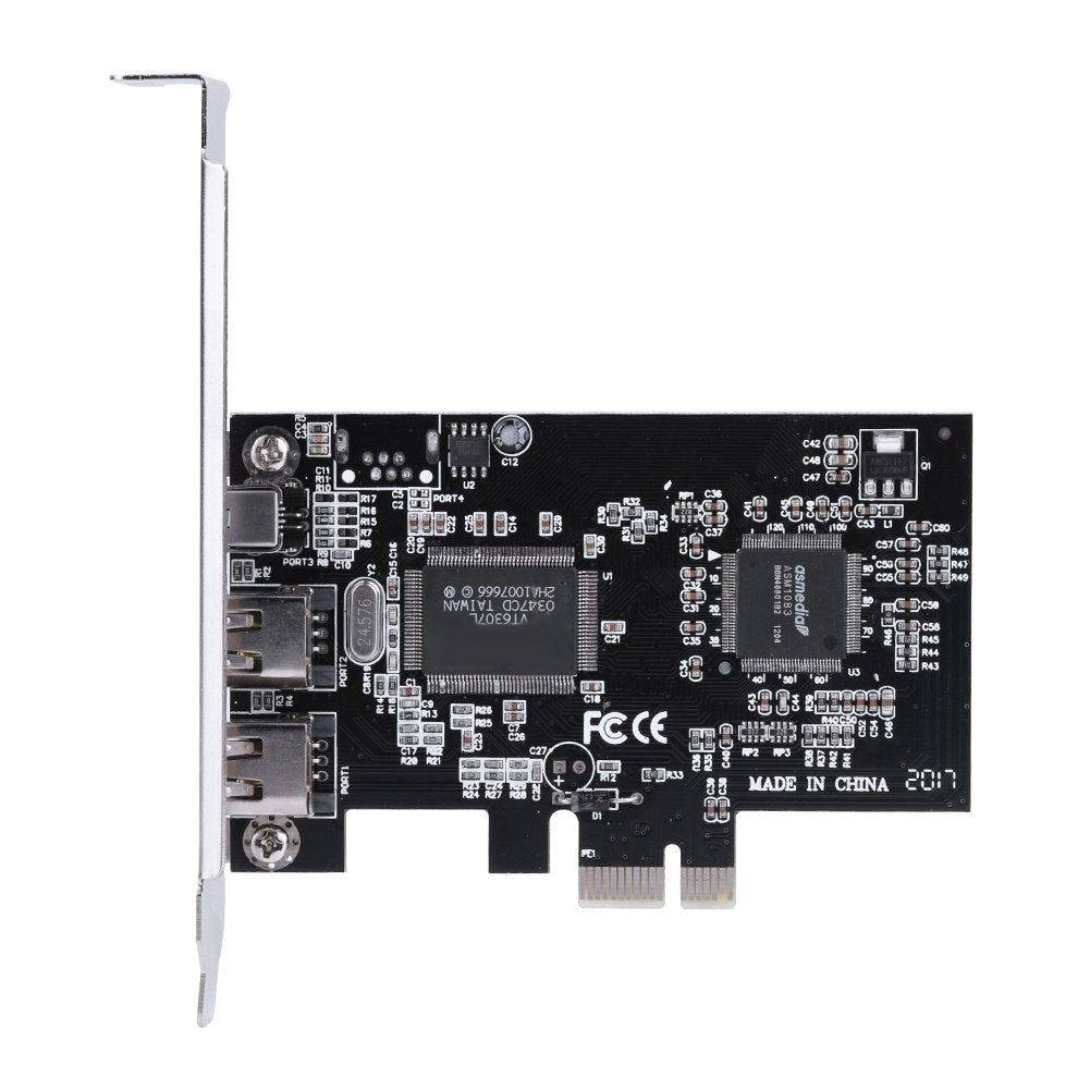  [AUSTRALIA] - Zopsc 2.5Gb/s High Speed PCI Express Adapter Network Card with Firewire Cable, IEEE 1394b IEEE 1394-1995 IEEE 1394a-2000 for Windows Server XP Vista Fully Full Duplex Channel PCI-E Firewire Adapter