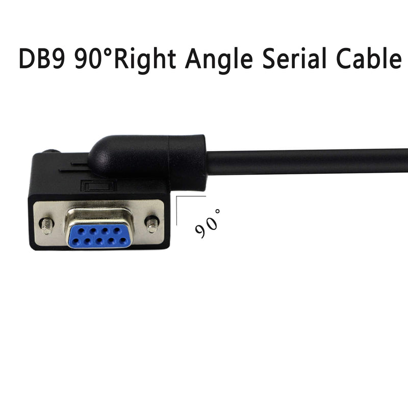  [AUSTRALIA] - 30 cm DB9 RS232 Serial Null Modem Cable. 90 Degree Right Angled RS232 Female to Female Straigh Through Cable, YOUCHENG, for Computers, Printers, Scanners(R/R)