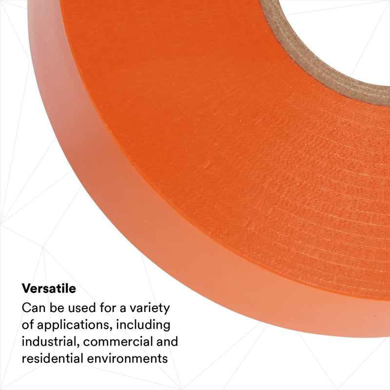  [AUSTRALIA] - 3M Safety 35-3/4X66FT-OR Scotch Vinyl Color Coding Electrical Tape 35, 3/4 in X 66 FT, Orange, 10 Carton, 100 Rolls/CASE, 66'
