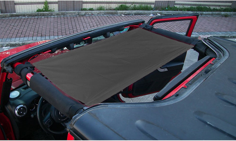  [AUSTRALIA] - CheroCar Car Roof Sunshade for Jeep Wrangler & Wrangler Unlimited 1985-2020 LJ,YJ,TJ, JK, JKU, JL,JLU (Black)