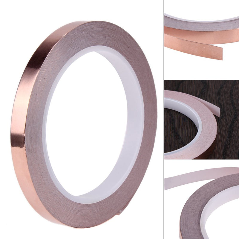  [AUSTRALIA] - Copper Foil Tape (1/2-inch x 33 FT) with Double-Sided Conductive Adhesive for Guitar & EMI Shielding,Stained Glass Making,Electrical Repairs,Paper Circuits,Soldering,Grounding,DIY Copper Tape 1/2-inch x 33 FT