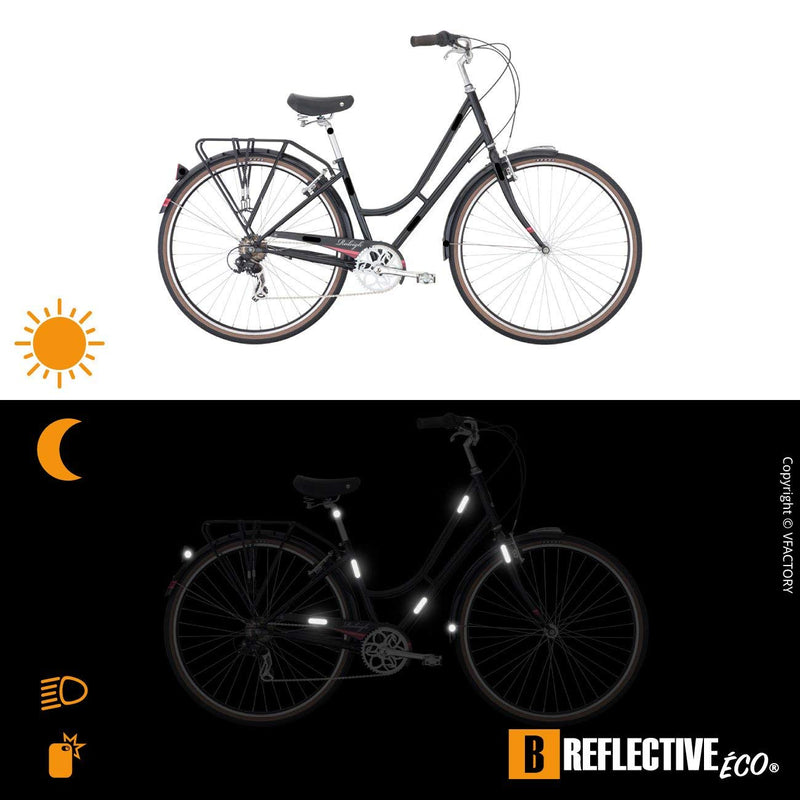  [AUSTRALIA] - B REFLECTIVE. (2 Pack) 12 retro reflective stickers kit. Night visibility safety. Universal adhesive for Bike/Stroller/Buggy/Helmet/motorbike/Scooter/Toys. Black 2