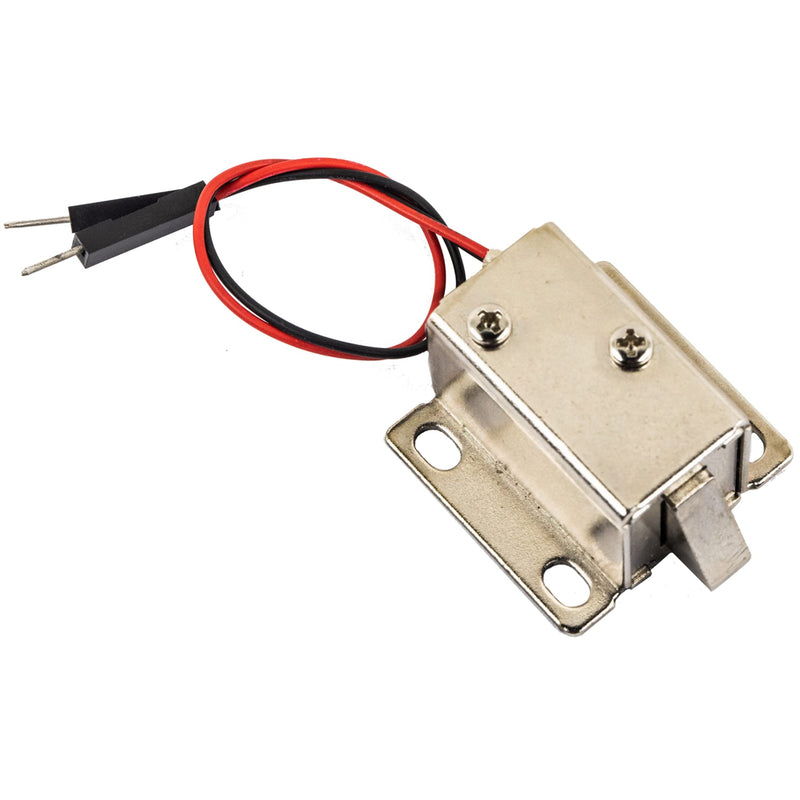  [AUSTRALIA] - risingsaplings 2pcs DC 12V Current 0.4A Current Mini Electromagnetic Electric Drawer Lock Solenoid Control Lock for Door Access Cabinet Lock Farm School Hotel Design Slim Tongue 27X29X18(mm) 12V 0.4A