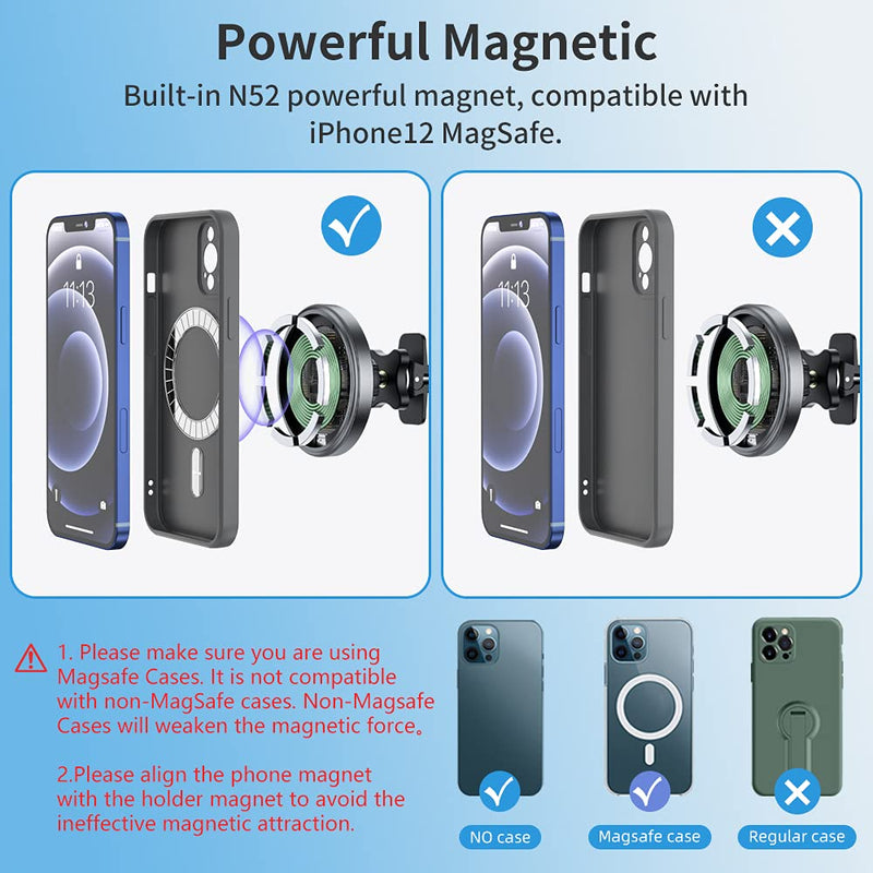  [AUSTRALIA] - Magnetic Wireless Car Charger,15W Fast Charging Auto-Alignment Air Vent Dashboard Mag-Safe Car Mount Charger Phone Holder for iPhone 13/13 Pro/13 Pro Max/13 Mini /12/12 Pro/12 Pro Max/12 Mini