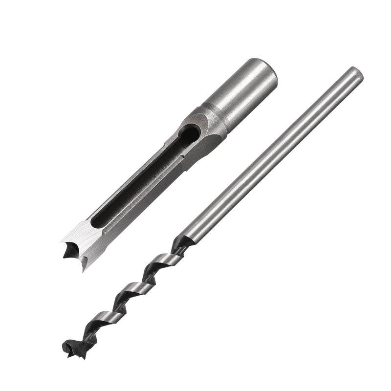  [AUSTRALIA] - uxcell Square Hole Drill Bits for Wood 12.5mm x 210mm Mortising Chisel Bit Auger Cutter Tool for Woodworking Carpentry Drilling Tool