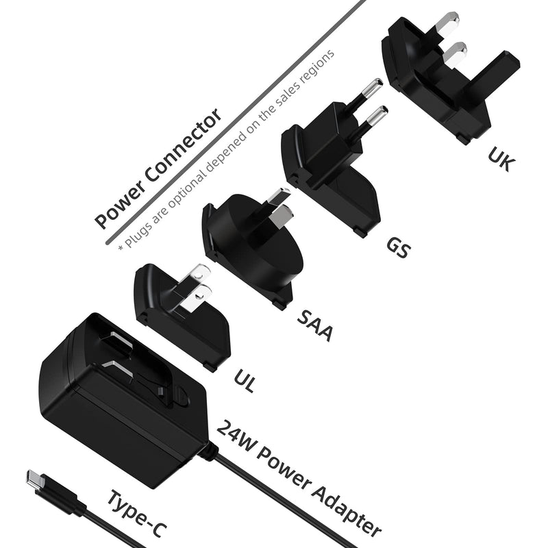  [AUSTRALIA] - MeLE 12V 2A DC to AC Power Adapter with Type C Port and UL UK GS SAA Standard Plugs for MeLE Mini PC Computer Quieter2 Quieter2Q Quieter2D