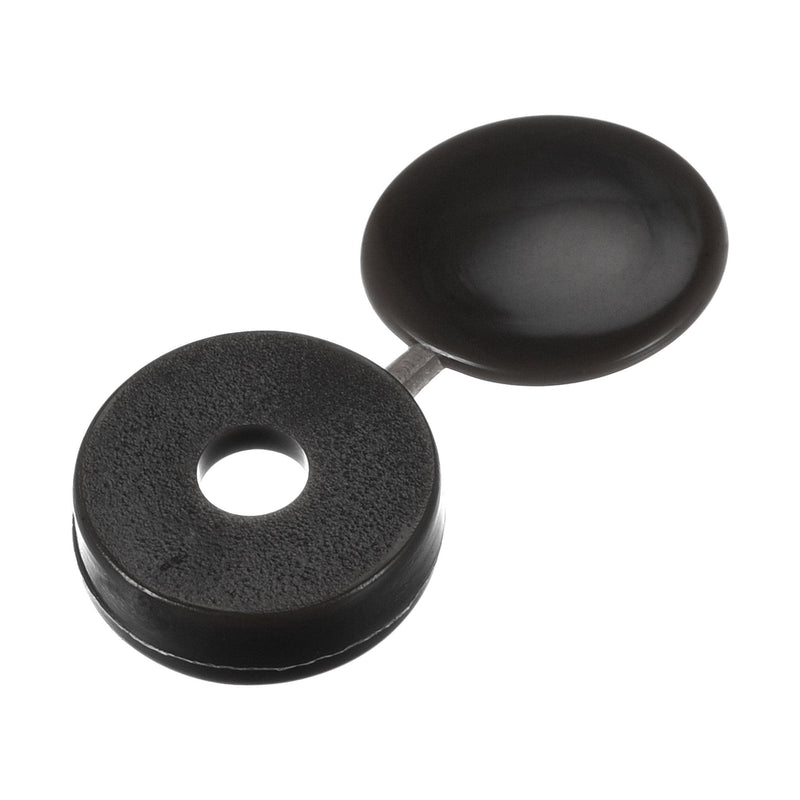  [AUSTRALIA] - uxcell Hinged Screw Cover Caps, 4mm Hole Dia PP Plastic Screw Snap Covers Black 200pcs