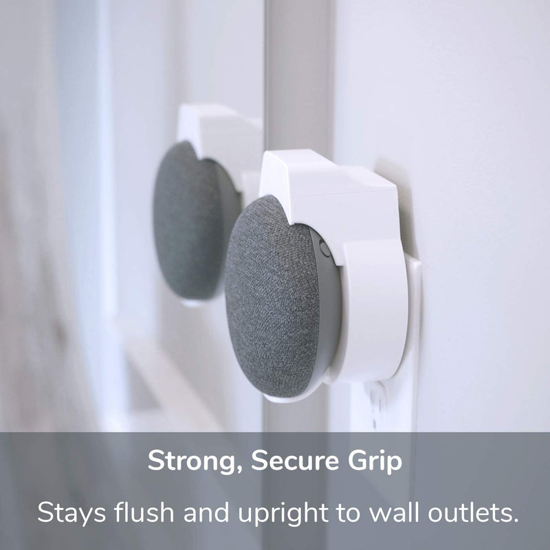  [AUSTRALIA] - doqxD Outlet Wall Mount Holder for Google Home Mini 1st Generation: Google Home Mini Accessories - Fits Horizontal and Vertical Outlets - 1-Pack - Frost White 1 Pack