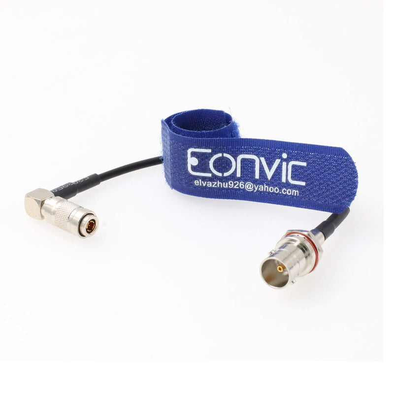  [AUSTRALIA] - Eonvic HD SDI Coaxial Video Cable 75ohm RG174 BNC Female to DIN 1.0/2.3 Right Angle RF Cable for Blackmagic HyperDeck Shuttle right angle DIN-female BNC 6 inch/15cm