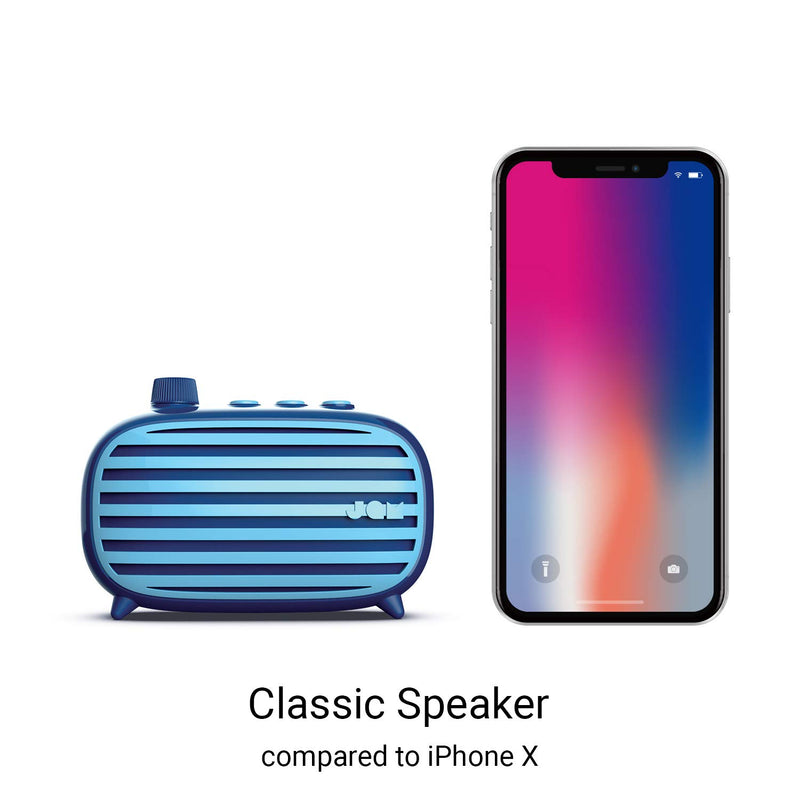 JAM Retro Classic Blutooth Speaker, 10 Hours Play Time, Aux-in Port, USB Charging, Blue - LeoForward Australia