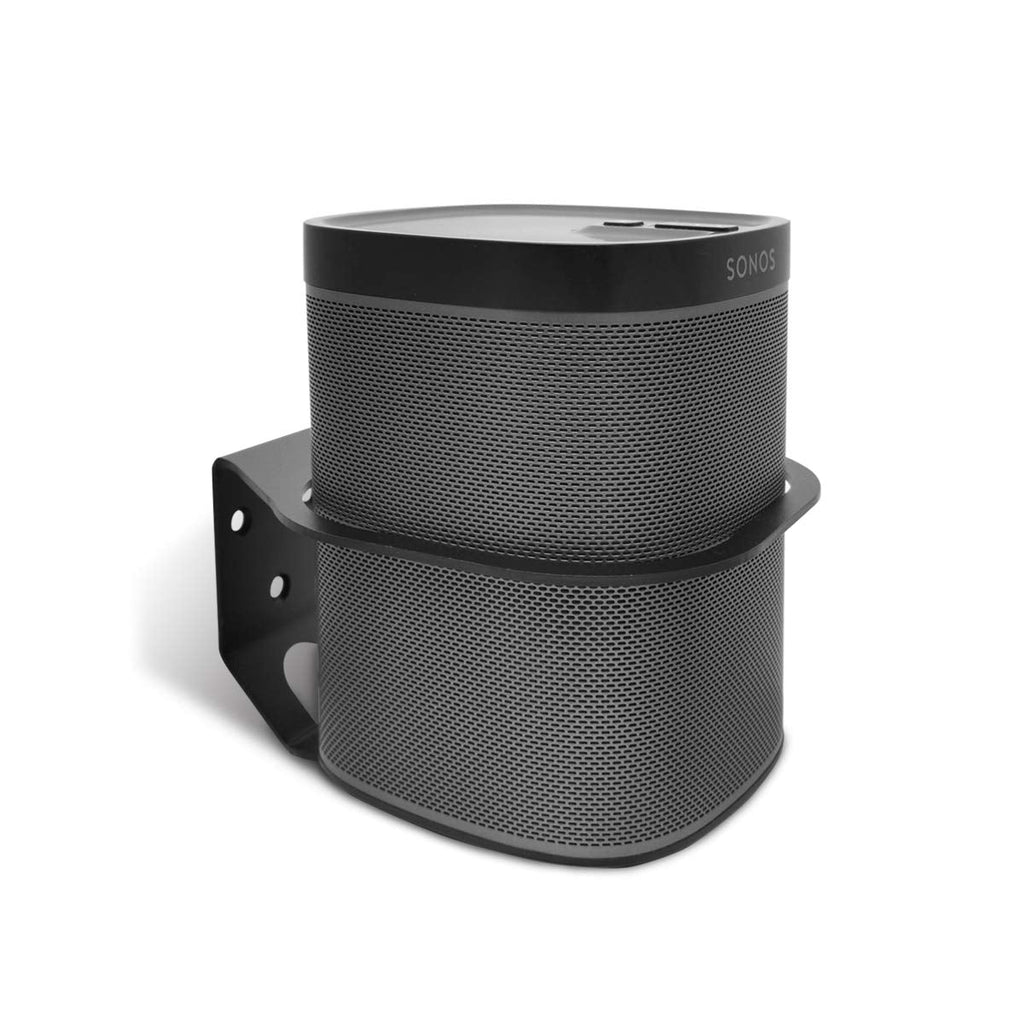  [AUSTRALIA] - ALLICAVER Compatible Wall Mount Sonos One & Sonos Play 1, Sturdy Metal Made Mount Stand Holder Compatible Sonos One and Play 1 Smart Speaker (Black 1 Pack) BLACK