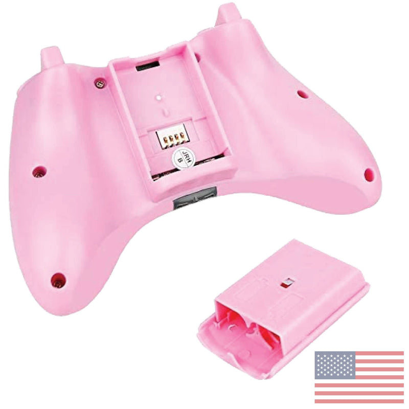  [AUSTRALIA] - BEK Controller replacement for Xbox 360 Controller, Wireless Remote Gamepad Non-Slip Joystick Thumb Grips Double Shock Live Play Compatible with Microsoft Xbox 360 Slim PC Windows 10 8 7 Color (Pink) Pink