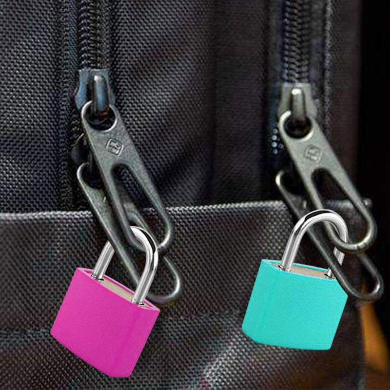  [AUSTRALIA] - 6 Pcs Suitcase Locks with Keys, Metal Padlocks Luggage Padlocks Multicolor Small Padlock Keyed Padlock for School Gym 6x Multicolor