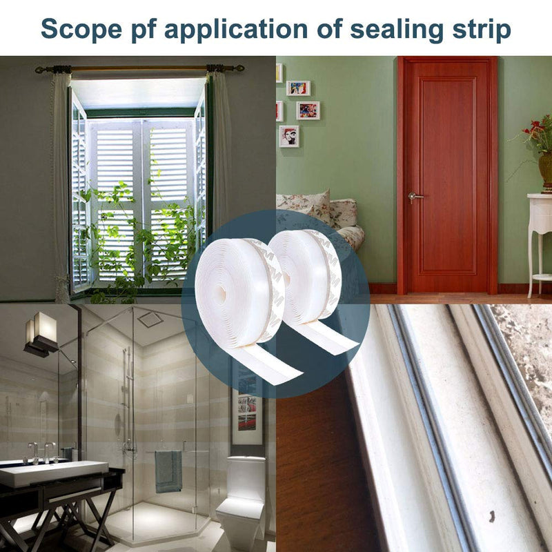  [AUSTRALIA] - Silicone Seal Strip - 10M/33ft Weather Stripping Door Window Seal - Door Strip Bottom Draft Stopper (25MM, Transparent) 2pack
