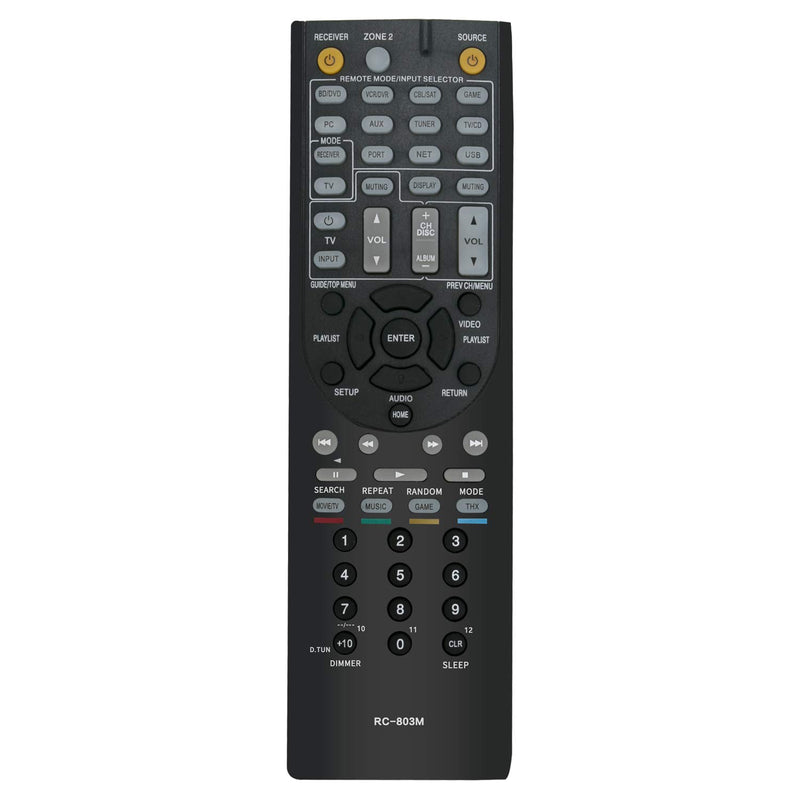 New RC-803M Replace Remote Control RC803M fit for Onkyo AV Receiver Home Theater System TX-NR609 TX-NR609B HT-S8409 HT-S7409 TXNR609 - LeoForward Australia