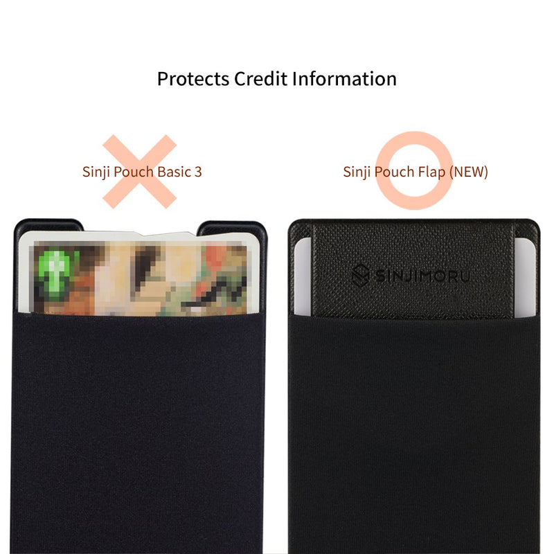  [AUSTRALIA] - Sinjimoru Secure Card Holder for Back of Phone, Stretchy Fabric Cell Phone Wallet Stick On Credit Card Case for iPhone & Android. Sinji Pouch Flap Beige