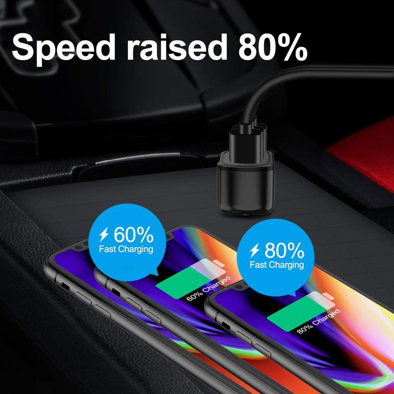  [AUSTRALIA] - USB Car Charger,Bralon 24W/4.8A 3-Port Fast Car Charger Smart Phone Car Charger Compatible with iPhone 11/11 Pro(Max)/XS(Max)/X/8 7 6 S Plus,Galaxy Note S10 S9 S8 S7 S6,iPad,Mp3&More