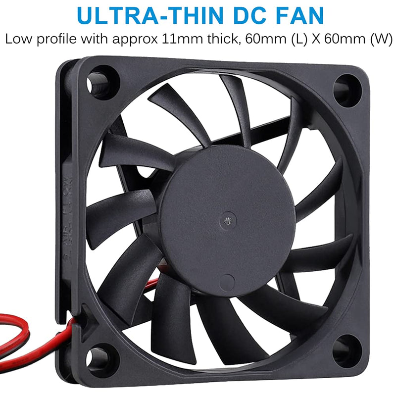  [AUSTRALIA] - GDSTIME 60mm Fan, 5Volt Fan, 60x60x10mm 0.18A Brushless DC Cooling Fan