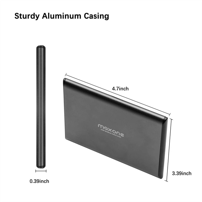  [AUSTRALIA] - Maxone 1TB Ultra Slim Portable External Hard Drive HDD USB 3.0 for PC, Mac, Laptop, PS4, Xbox one - Charcoal Grey