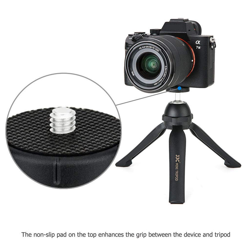  [AUSTRALIA] - JJC Vlog Camera Mini Tabletop Tripod Stand Handheld Tripod for Sony ZV-1 RX100 VII ZV-E10 A6000 A6100 A6300 A6400 A7C Canon G7X Mark III II EOS M50 M6 Mark II R R5 R6 RP Nikon Z50 Z fc Z5 Z6 Z7 & More Mini Tripod