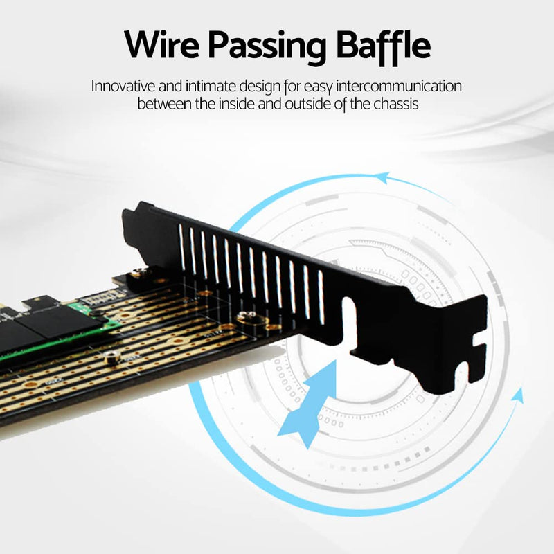  [AUSTRALIA] - PCIE to M.2 SATA NVME Dual Disk Expansion Card , PCI Express to SATA NVMe Expansion Two Discs Card Without Delay Support M.2 SATA and M.2 NVME SSD with LED Work Indicator