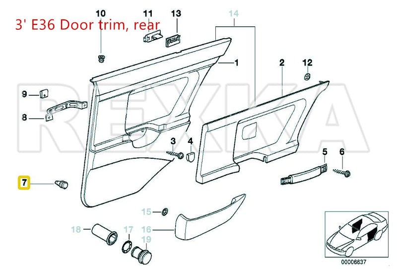 Rexka 50pcs Door Panel Clips Retainers Fasteners Compatible with BMW 51411973500 Series 3, 5 & 7 X5 X6 - LeoForward Australia