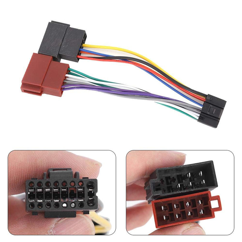  [AUSTRALIA] - KIMISS 16 Pin Auxiliary Adapter ISO Adapter Bus Female Harness Connector Adapter Fits for Kenwood NC
