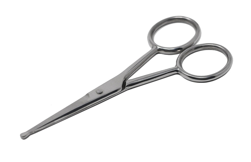  [AUSTRALIA] - Home-X Facial Hair Scissors, Perfect for Daily Grooming, Stainless Steel (4" Long)