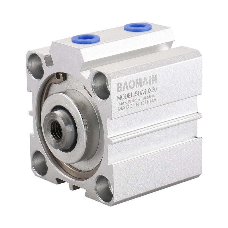  [AUSTRALIA] - Baomain Compact Thin Air Cylinder SDA 40 X 20 40mm Bore 20mm Stroke PT1/8 Port