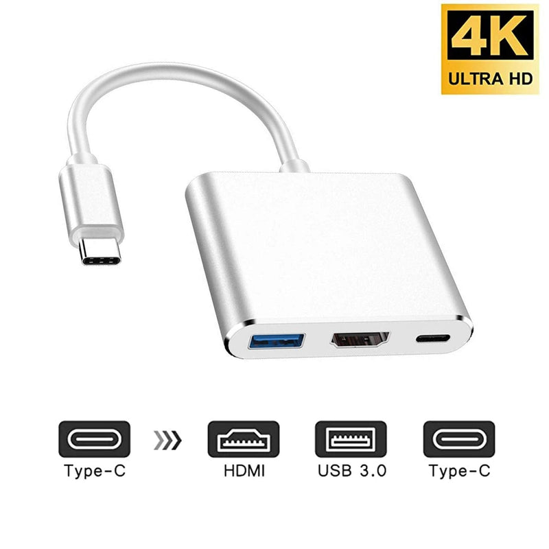  [AUSTRALIA] - USB-C to HDMI Adapter (Supports 4K / 30Hz) - Type- C 3 in 1 Converter Cable for 2017 / 2018 MacBook Pro, MacBook, Mac Pro, iMac, Chromebook, & More USB 3.0 Type-C Devices