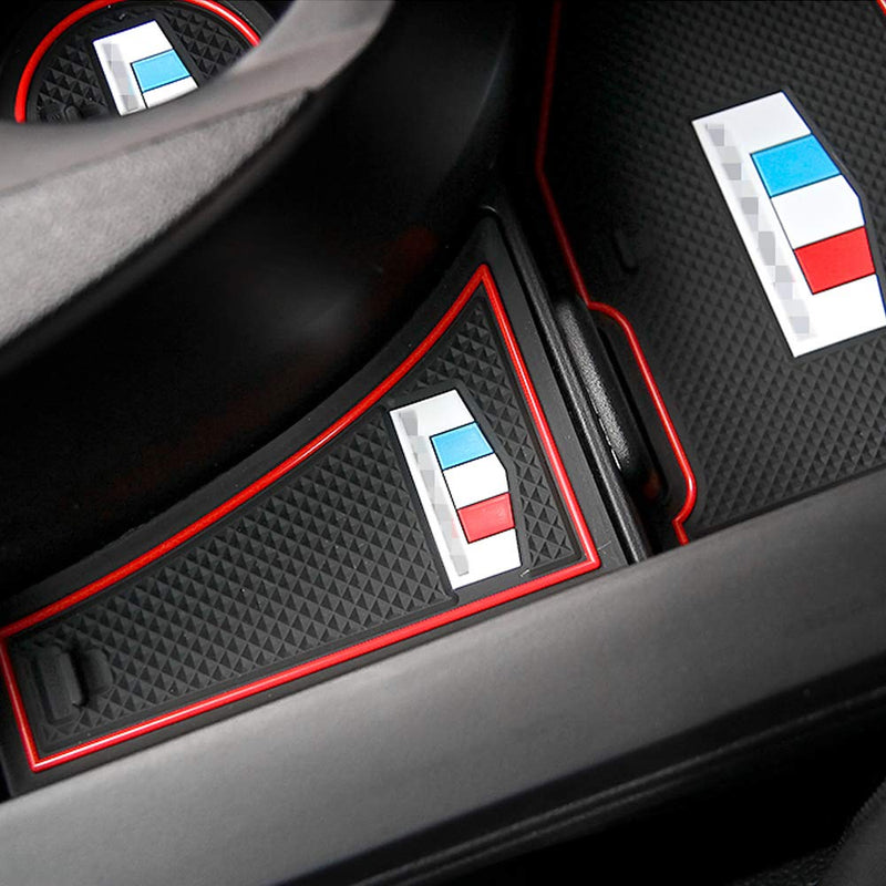  [AUSTRALIA] - CheroCar Gate Slot Non-Slip Cup Holder Pad Door Groove Mats for Chevrolet Camaro Accessories 2017-2020, Interior Accessories, Red