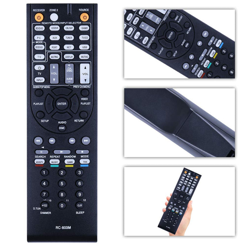 The New RC-803M RC803M Replacement for ONKYO AV Receiver Replaces The New Remote Controller. Suitable for TX-NR609 TX-NR609B HT-S7409 HT-S8409 - LeoForward Australia