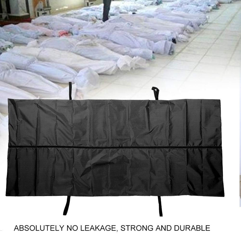  [AUSTRALIA] - Body Bag, Body Bag, Leakage Body Bag, Body Bag, Stretcher, Body Bag for Corpses, Emergency Storage and Distance Proof, Waterproof 210D Body Storage Bag,(Black) Black
