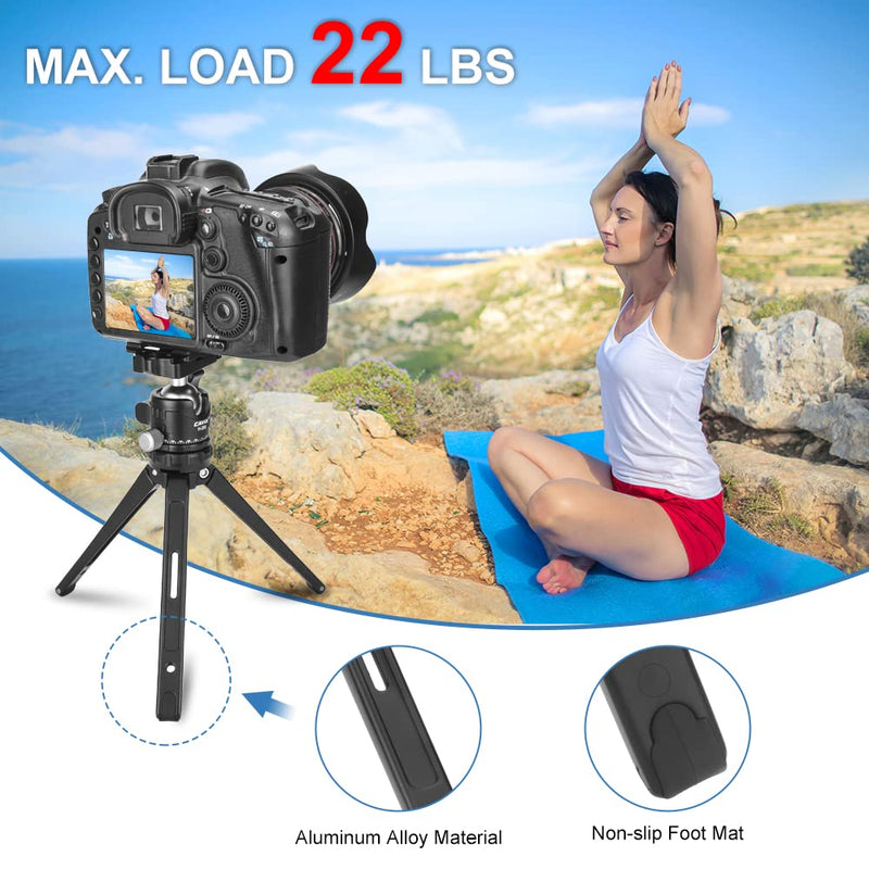  [AUSTRALIA] - Mini Tripod Stand, CAVIX LS-02 Camera Tabletop with 360 Degree Ball Head 1/4” Quick Release Plate for DSLR Camera