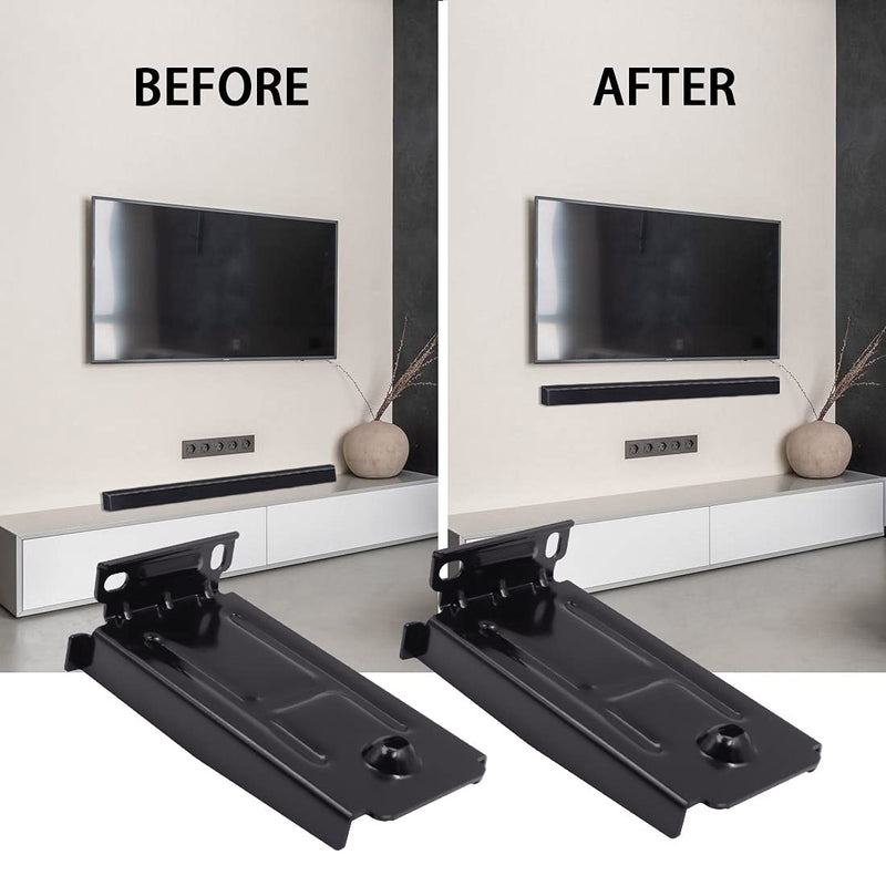  [AUSTRALIA] - Tendodo 1 Pair of Black Wall Mounting Bracket for LG S40Q S65Q SL4Y SL5R SK5Y SKM5Y SL6Y SK6Y SKM6Y SL7Y SN6Y SN7Y SL8YG Sound Bar，Wall Bracket with Mounting Accessories