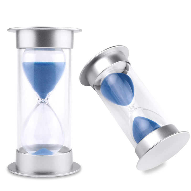  [AUSTRALIA] - Hourglass Sand Timer 5/10/15/30/45/60 minutes Sand glass Timer for Romantic Mantel Office Desk Book Shelf Curio Cabinet Christmas Birthday Gift Kids Games Classroom Kitchen Home Dec (5 min, blue) 5 min