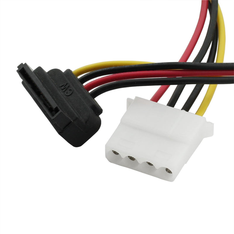  [AUSTRALIA] - ZRM&E 2PCS SATA 15-Pin Power Adapter Line IDE 4P Female to SATA 15 Pin Female Power Extension Cable IDE to SATA Connector Right Angle