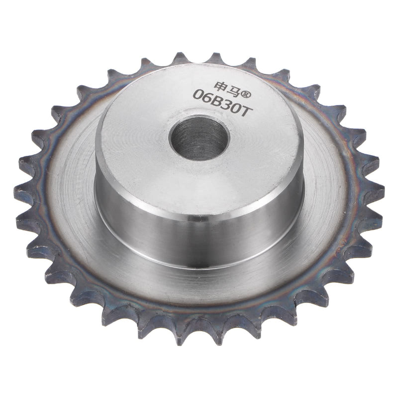  [AUSTRALIA] - uxcell 30 Teeth Sprocket Type B Single Strand 3/8" Pitch, 14mm Bore A3 Carbon Steel for ISO 06B 94mm