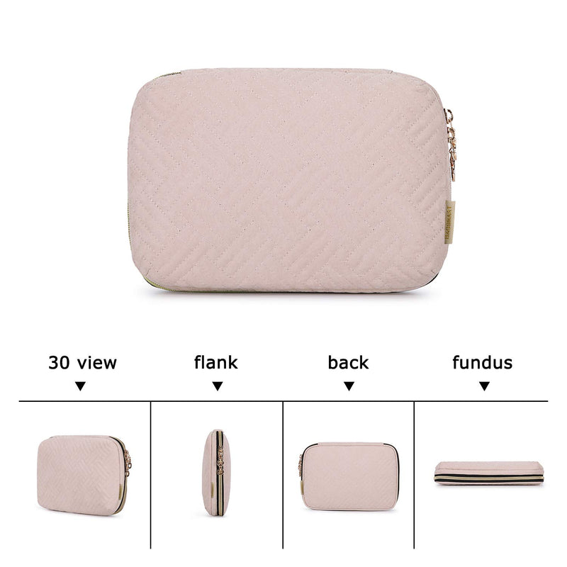 [AUSTRALIA] - BAGSMART Electronic Organizer Small Travel Cable Organizer Bag for Hard Drives, Cables, Charger, Phone, USB, SD Card, Soft Pink