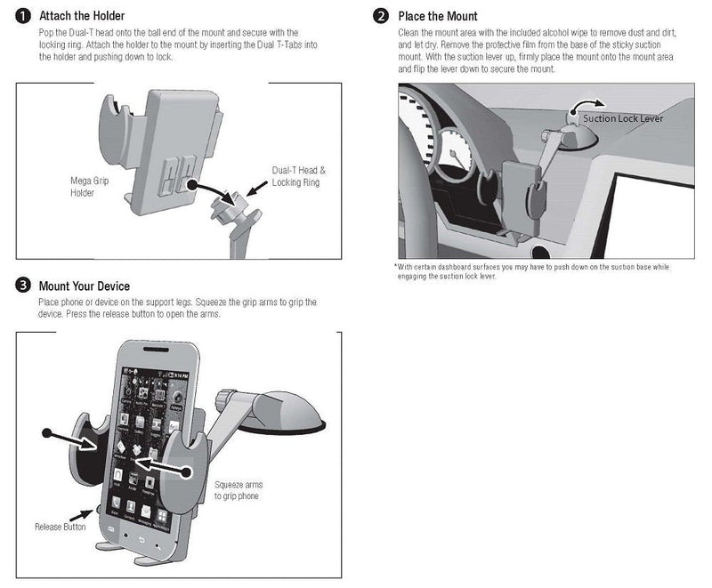  [AUSTRALIA] - Arkon Windshield or Dash Car Phone Holder Mount for iPhone 12 11 XS XR X Galaxy Note 20 10 9 Retail Black Standard Packaging