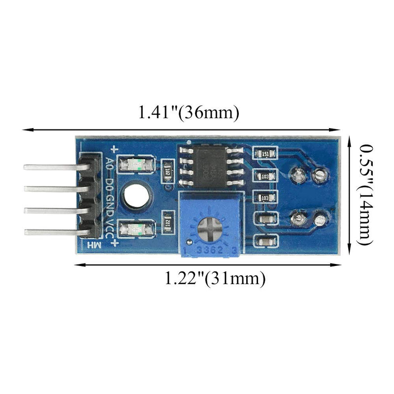 WMYCONGCONG 10 PCS TCRT5000 Infrared Reflective Sensor Module IR Barrier Line Track Photoelectric Switch with Jumper Wires for Arduino Smart Car Robot - LeoForward Australia