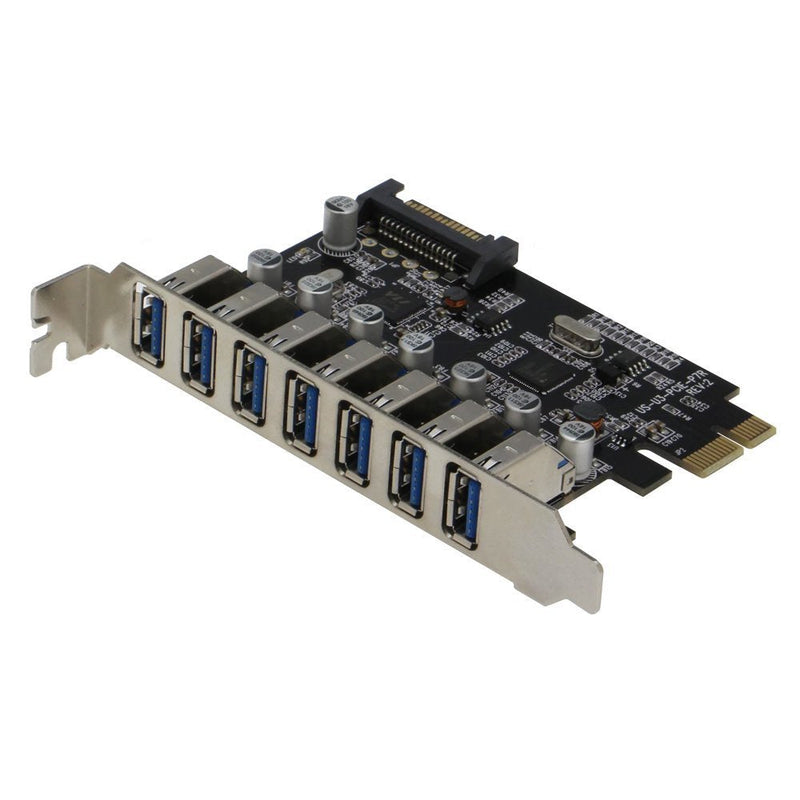  [AUSTRALIA] - Sedna - PCIE 7 Port USB 3.0 Adapter Card (7 External Ports) with SATA Power Connector, (NEC Host Controller)