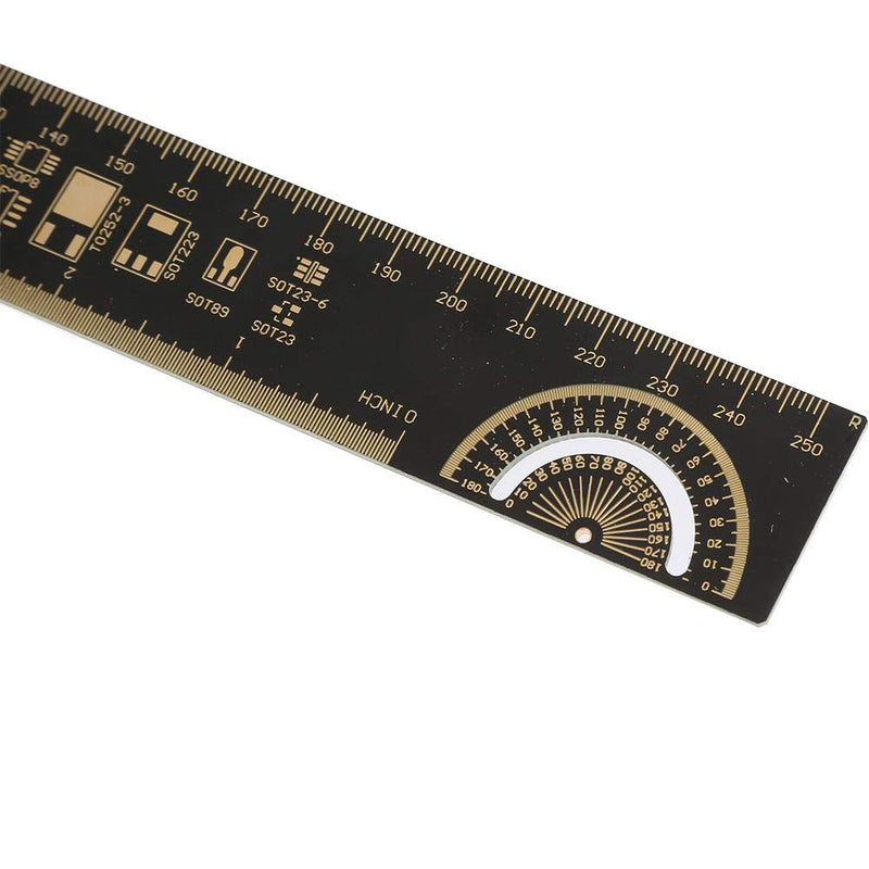  [AUSTRALIA] - PCB Ruler, Multifunctional Ruler Electronic Engineers Ruler 10 inch 25cm Printed Circuit Board Ruler