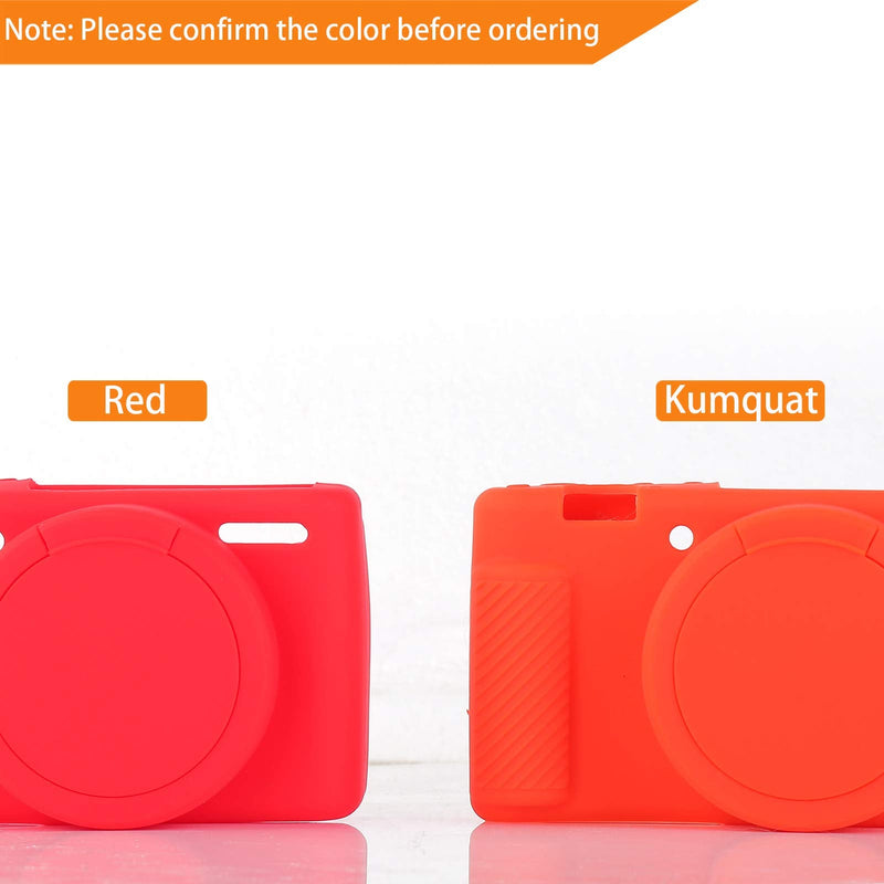  [AUSTRALIA] - Yisau Camera Case for Sony ZV-1, Sony ZV1 Camera Case Digital Camera Anti-Scratch Slim Fit Soft DSLR Camera Sleeve with ZV1 Screen Protector (Red) Red