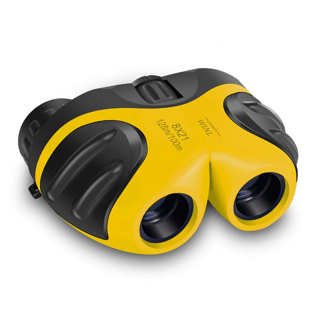  [AUSTRALIA] - mom&myaboys Toys for 4-5 Year Old Boys, 8 X 21 Kids Binoculars for Children,Compact Telescope Boys Gifts 4-8 Years Old to Bird Watching &Scenery(Yellow) Yellow